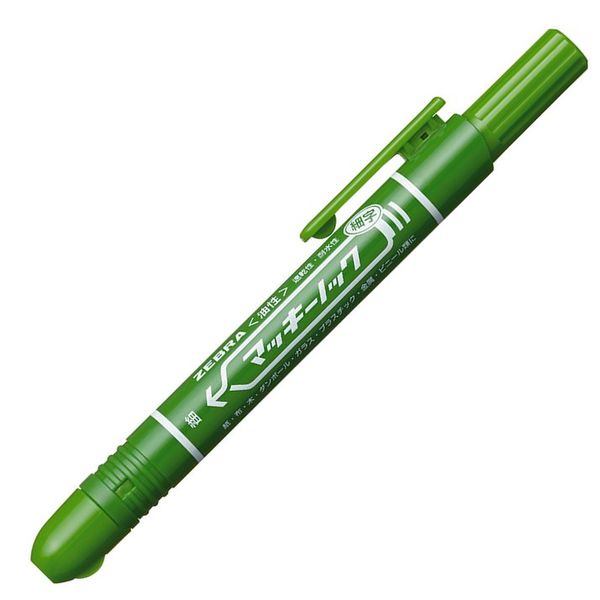 ゼブラ マッキーノック細字 緑 油性ペン P-YYSS6-G 1セット（5本：1本 