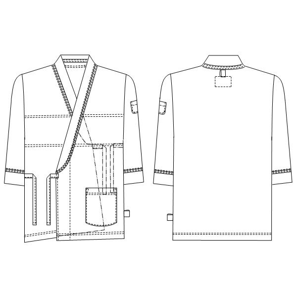 【新品未使用】5着セット NAGAI LEBEN 検診着 検査着 Lサイズ ナガイレーベン 検診衣(じんべい型) 検査着 患者衣 男女兼用