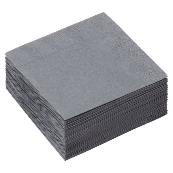 溝端紙工印刷 カラーナプキン 4つ折り 2PLY キャビア 1袋（50枚入