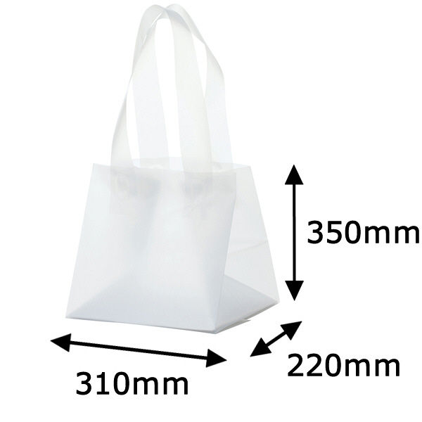 ポリ手提げ袋 ガゼットタイプ 半透明 M 1袋（30枚入） 伊藤忠リー