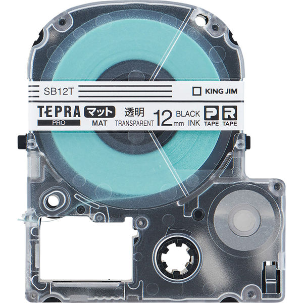 テプラ TEPRA PROテープ マットタイプ 幅12mm 透明ラベル(黒文字