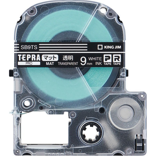 テプラ TEPRA PROテープ マットタイプ 幅9mm 透明ラベル(白文字) SB9TS 1個 キングジム