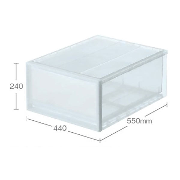 無印良品　収納ケース　ポリプロピレン 無印良品 ポリプロピレン クローゼットケース 中 約幅44×奥行55×高さ