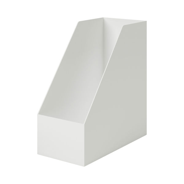 無印良品 ポリプロピレンスタンドファイルボックス ワイド A4用 ホワイトグレー 約幅15×奥行27.6×高さ31.8cm 良品計画