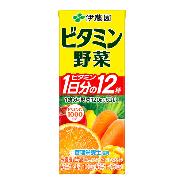 伊藤園 ビタミン野菜 200ml 1箱（24本入）【野菜ジュース】 - アスクル