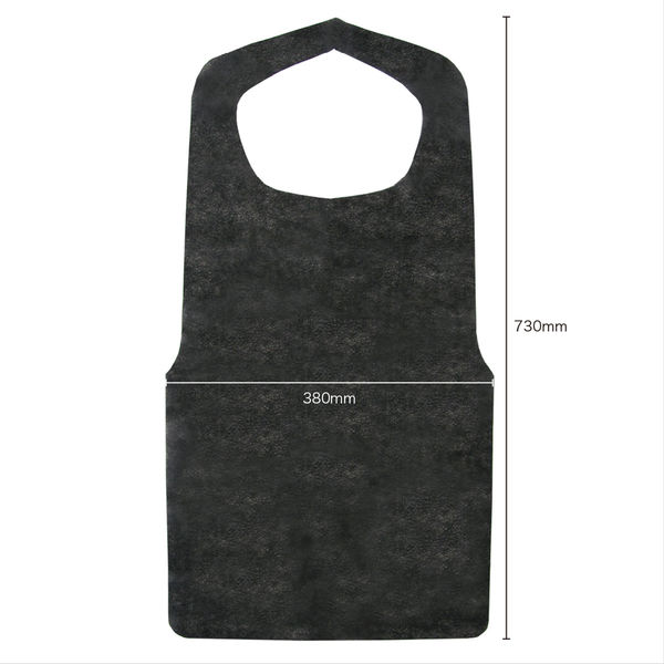 今村紙工 不織布エプロン 黒 1袋（30枚入） オリジナル - アスクル