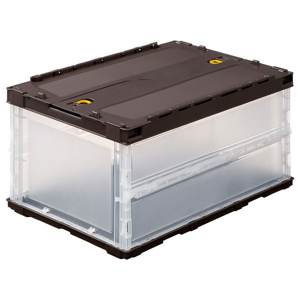 アスクル 折りたたみコンテナ 現場のチカラ ブラウン　20個セット 折りたたみコンテナ】 アスクル 「現場のチカラ」 ペタンコC-40B