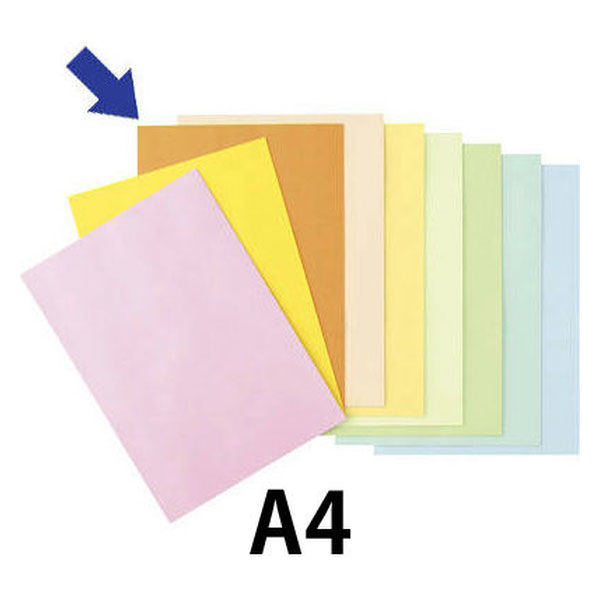 アスクル カラーペーパー A4 オレンジ 1冊（100枚入