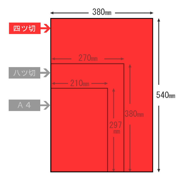 大王製紙　色画用紙　四切　黄　A-04　1セット（50枚：10枚入×5）