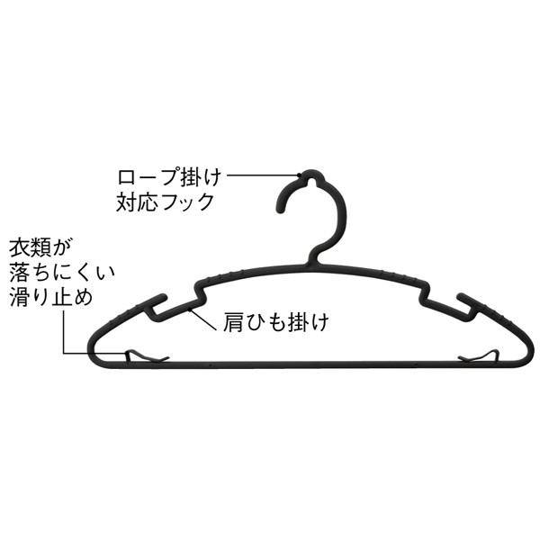 レック 衣類シンプルハンガー O-403 1セット（40本） - アスクル