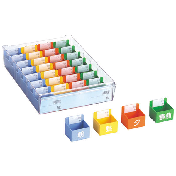 松吉医科器械 マイスコ与薬カート(鍵付)40床用 ホワイト KXS-40