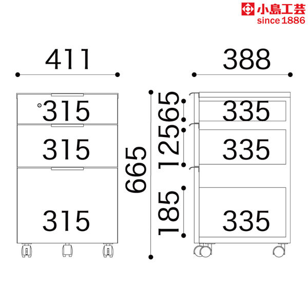 小島工芸 【設置込】 JDシリーズ ワゴン JD-ワゴンBチェリーナチュラル