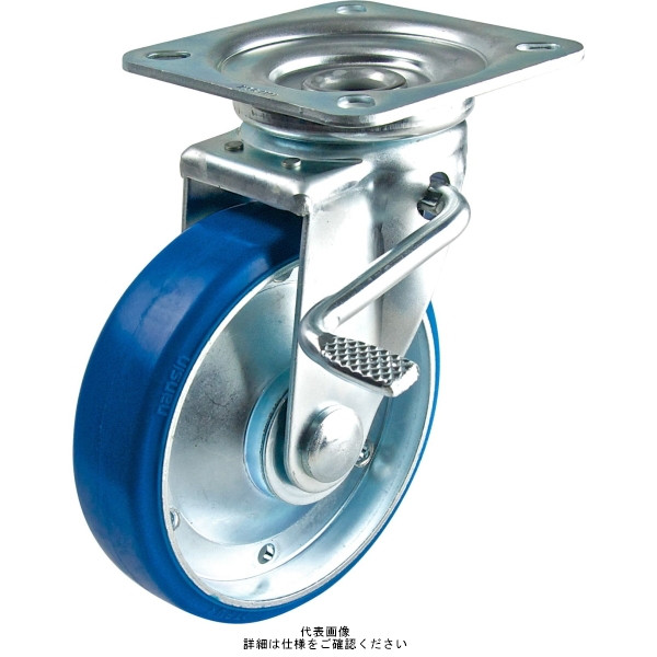 ナンシン 産業用キャスター自在ストッパー付タイプ 75mmゴム(B入)車輪