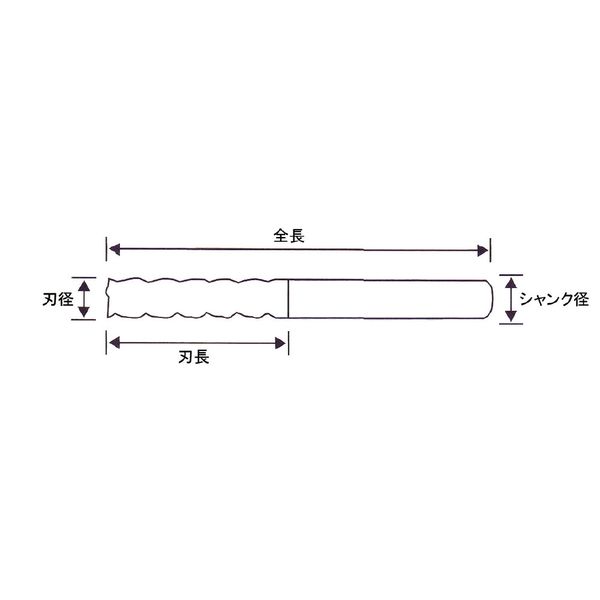プロチ 4枚刃超硬ボールエンドミル R10．0 PRC