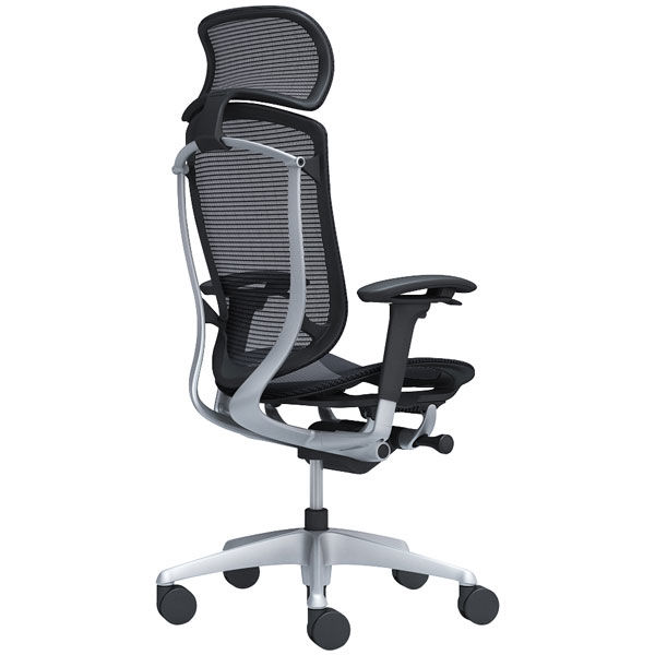 ★新品★ オカムラ コンテッサ セコンダ用 小型可動ヘッドレスト ブラック オカムラ コンテッサセコンダ エクストラハイバック小型可動