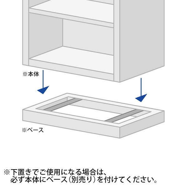 組立設置付】プラス L6収納庫/3枚引き違い保管庫 ホワイト 幅900mm×奥行450mm×高さ1050mm L6-105SSN W4 1台（直送品）  - アスクル