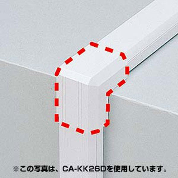 サンワサプライ ケーブルカバー（角型、ホワイト） CA-KK17 1個