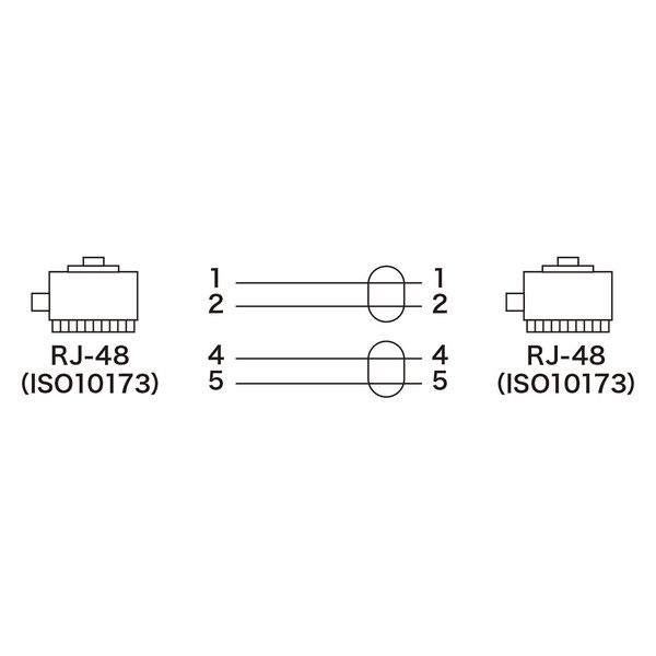 サンワサプライ INS1500（ISDN）ケーブル 3m ホワイト KB-INS10173-3N
