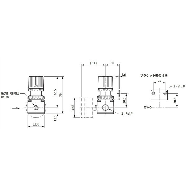日本精器 レギュレータ BN-3R21-8 1個（直送品）