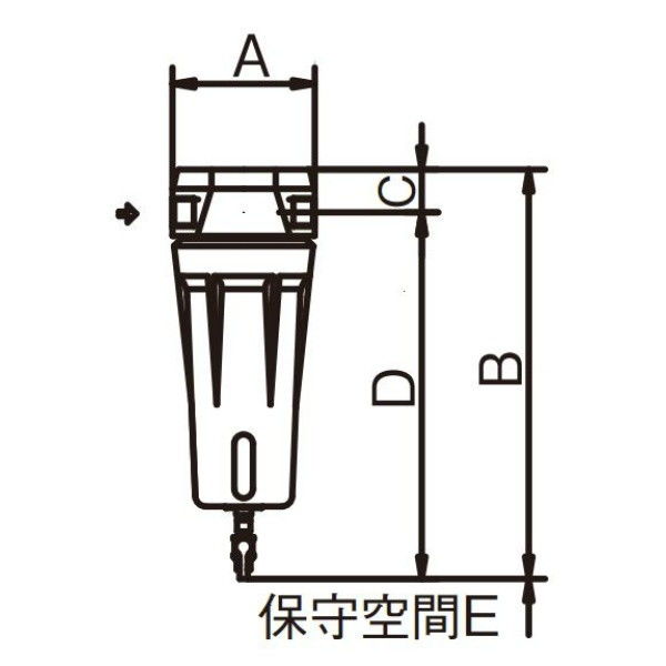 日本精器 NIフィルタ NI-HN1-10A 1個（直送品） - アスクル