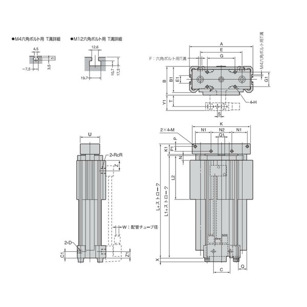 日本精器 AXAMシリンダ BNー6A23ー80ー600ーHTR BN-6A23-80-600-HTR 1個（直送品） - アスクル