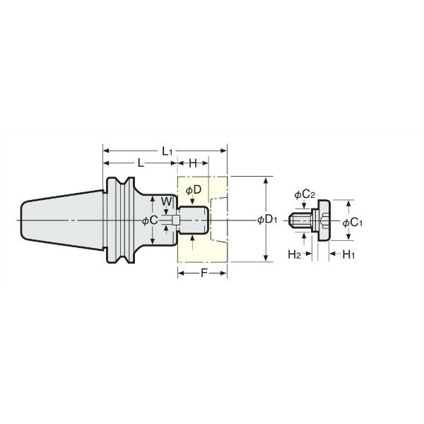 日研工作所 シェルエンドミルアーバ BT50-SMA31.75-45 1台（直送品