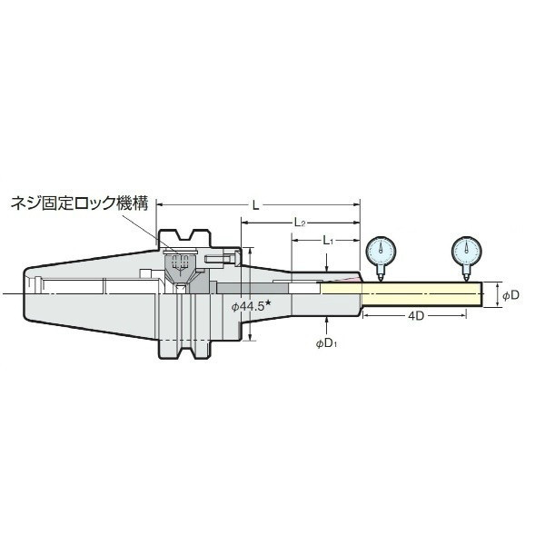 日研工作所 ミニミニチャック BT40-MMC12-90 1台（直送品） - アスクル