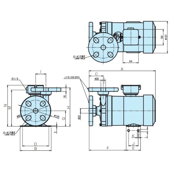 タクミナ（TACMINA） マグネットポンプ MG-20S-FTF-F-60-1.5-S 1個（直送品） - アスクル