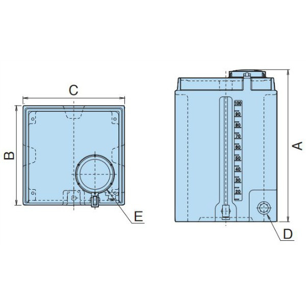 タクミナ（TACMINA） ケミカルタンク PES-50-S-E-S-S 1個（直送品）