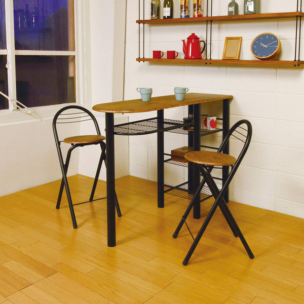 弘益 ハイテーブルセット ブラック CT-1200（BK） 1セット（直送品