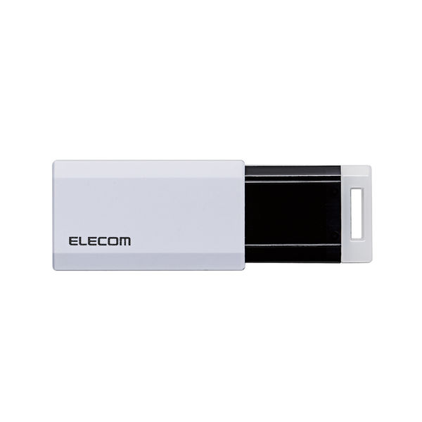 USBメモリ 16GB ノック式 USB3.1(Gen1)対応 ホワイト MF-PKU3016GWH エレコム 1個 - アスクル
