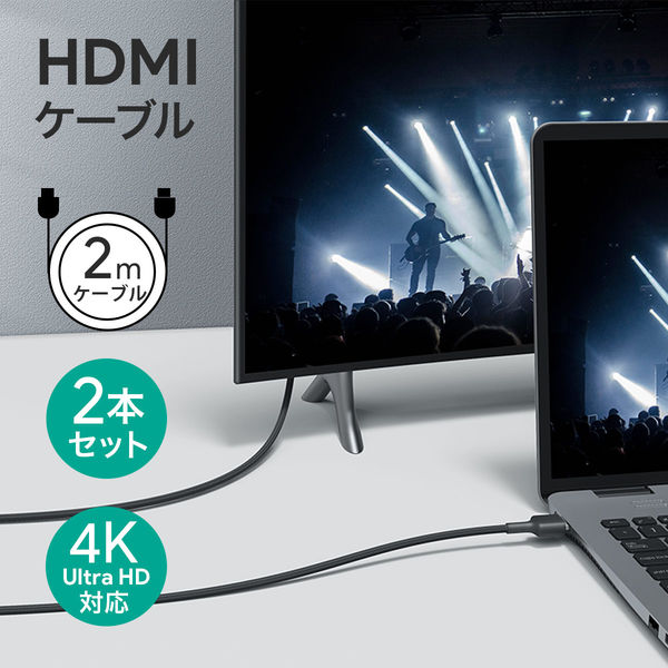 HDMIケーブル 2m HDMI[オス]-HDMI[オス] CB-H01-BKRD ブラック レッド