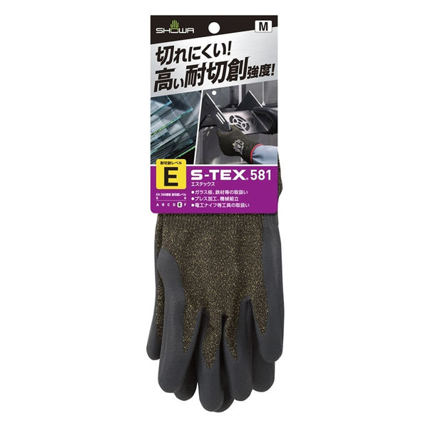 ショーワグローブ S-TEX 581 M ブラック STEX581 1双（直送品） - アスクル