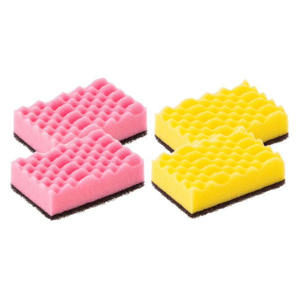 キッチンスポンジ キクロンA ピンク イエロー 抗菌 日本製 1