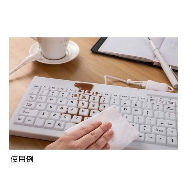 GETT 洗える防水キーボード IP65保護 有線1.8mUSBケーブル 302×151.5