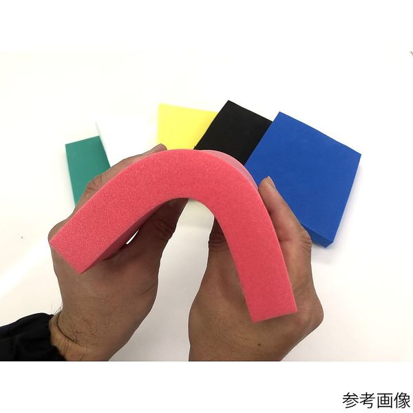 アズワン 硬質カラースポンジ 発泡ポリエチレン 赤 15×1000