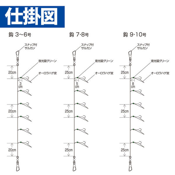 ハヤブサ HS068-9-2 小アジ専科 オーロラハゲ皮 1袋（直送品