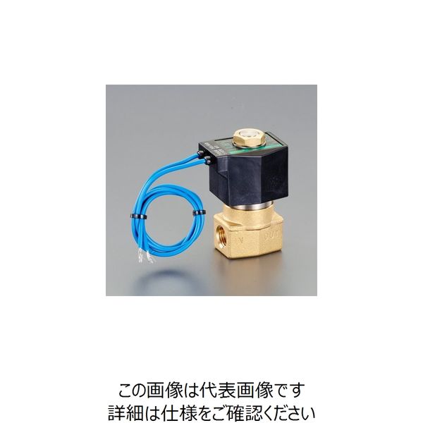 エスコ AC100V・Rc1/2”(10.0mm) 2方向電磁弁 EA153HA-25 1個（直送品