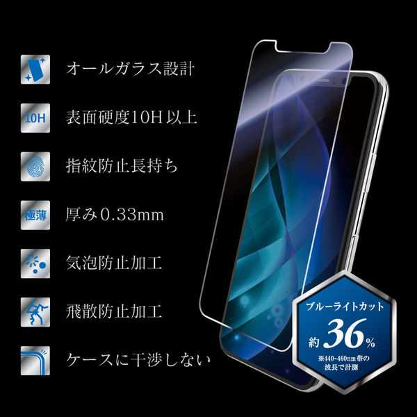 MSソリューションズ iPhone 11/iPhone XR ガラスフィルム ブルー MSソリューションズ iPhone 11/iPhone XR ガラスフィルム ブルー