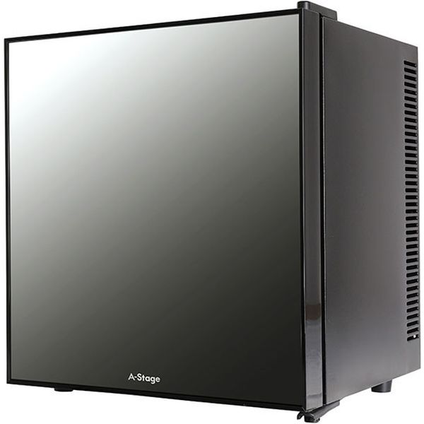 A-Stage 1ドア冷蔵庫 20L ミラーガラス (ペルチェ式：ブラック