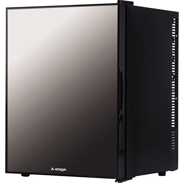 A-Stage 1ドア冷蔵庫 40L ミラーガラス (ペルチェ式：ブラック)AR-40L01MG　1台（直送品）