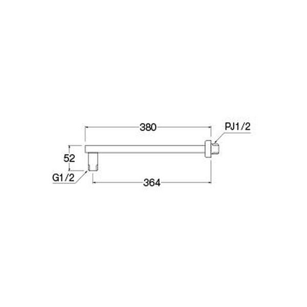 SANEI シャワーアーム S104-63X1-MDP 1個（直送品） - アスクル