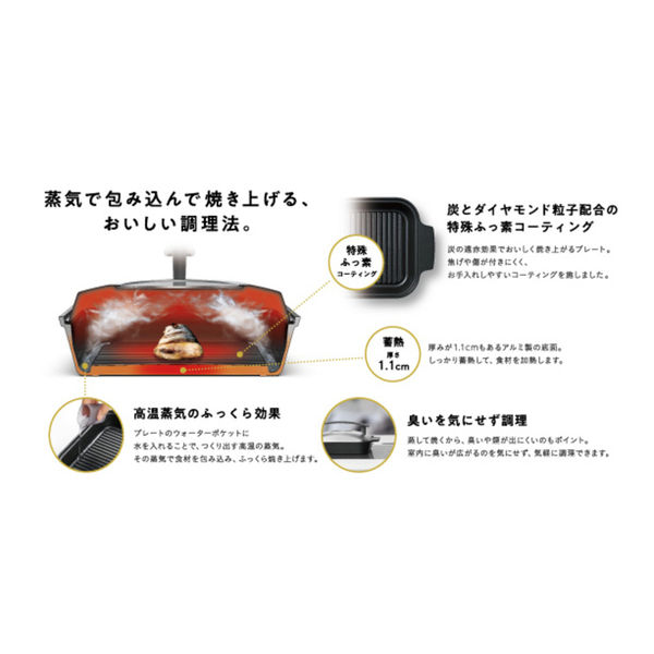 オークス Leye グリルパン IH対応 蓋付き 日本製 スチームグリル