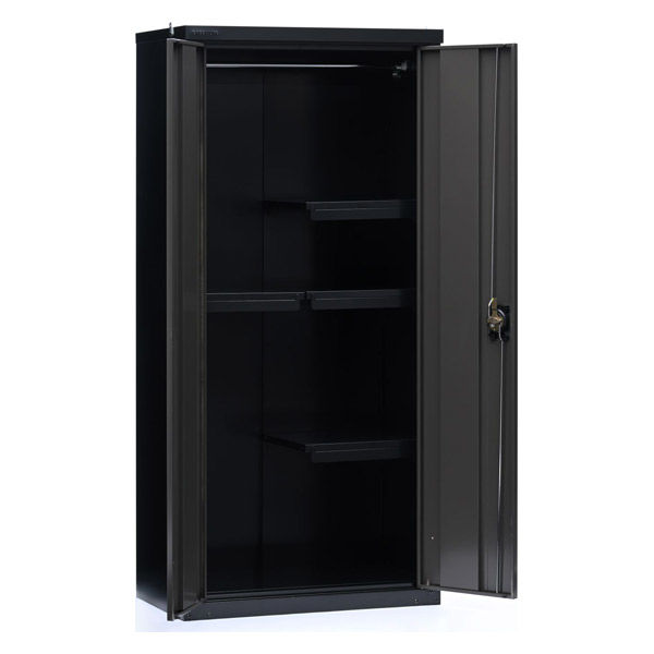 小暮 グリーンライフ 両扉式収納庫 ブラックアッシュグレー TBRJ-162HT(BK