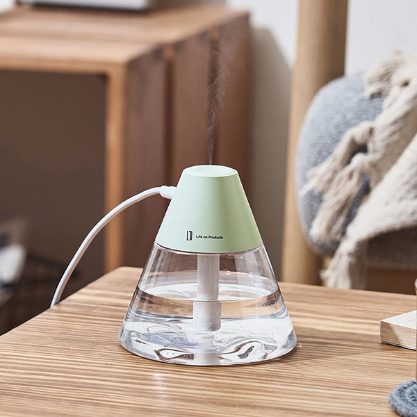 ライフオンプロダクツ USB給電式 miniポップLEDライト加湿器 ミント