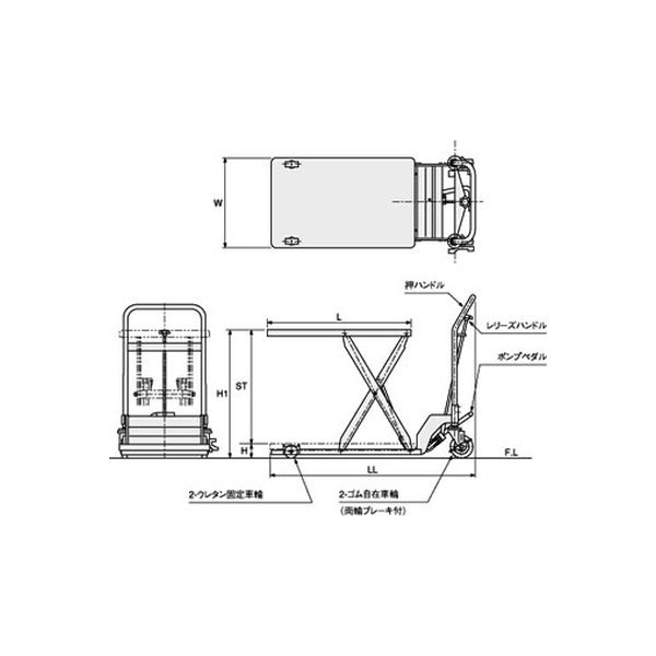 ゴールドリフター GLH-100-80L 1個 東正車輌（直送品） - アスクル