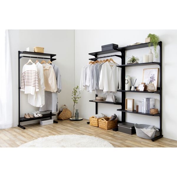 アイリスオーヤマ スタイルウォールワードローブ ブラック/ブラック