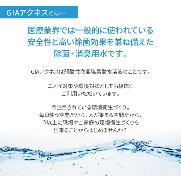 GIAアクネス 20L 弱酸性次亜塩素酸水溶液 200ppm 除菌水 消臭 ウイルス