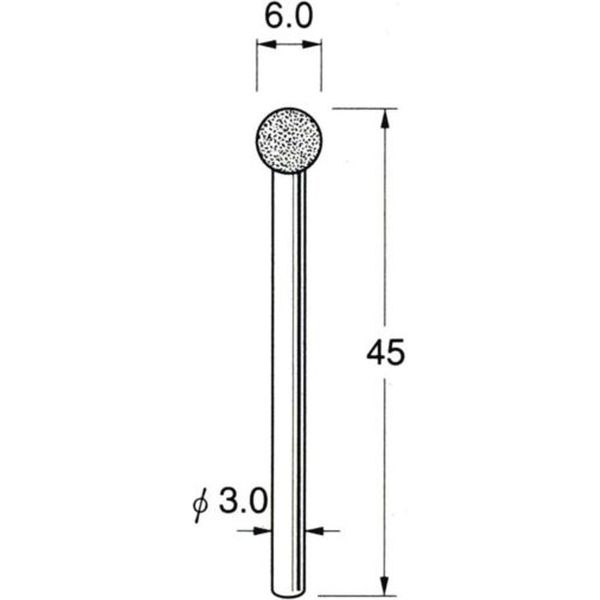 日本精密機械工作 電着ＤＩＡ砥石 D3060 1本（直送品） - アスクル