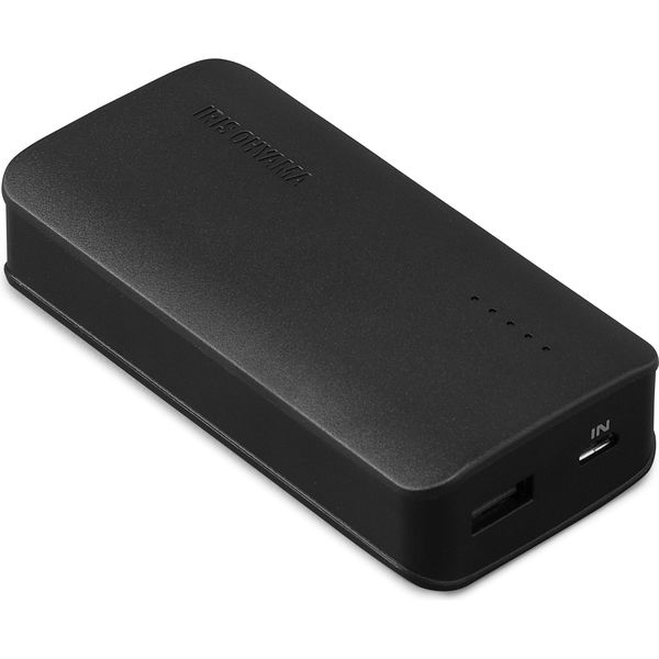 【10個セット】アイリスオーヤマ モバイルバッテリー ブラックIPB-A671B アイリスオーヤマ モバイルバッテリー 6700mAh IPB-A671-B 1台